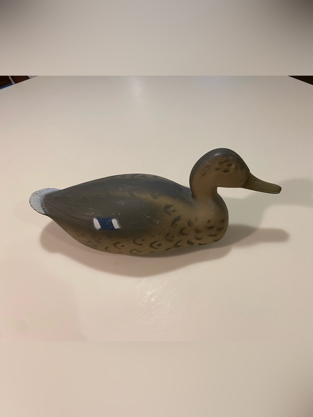 1950s Animal Trap Co of America.  Jen Mallard Duck Decoy 15”.  Olive Green/Brn